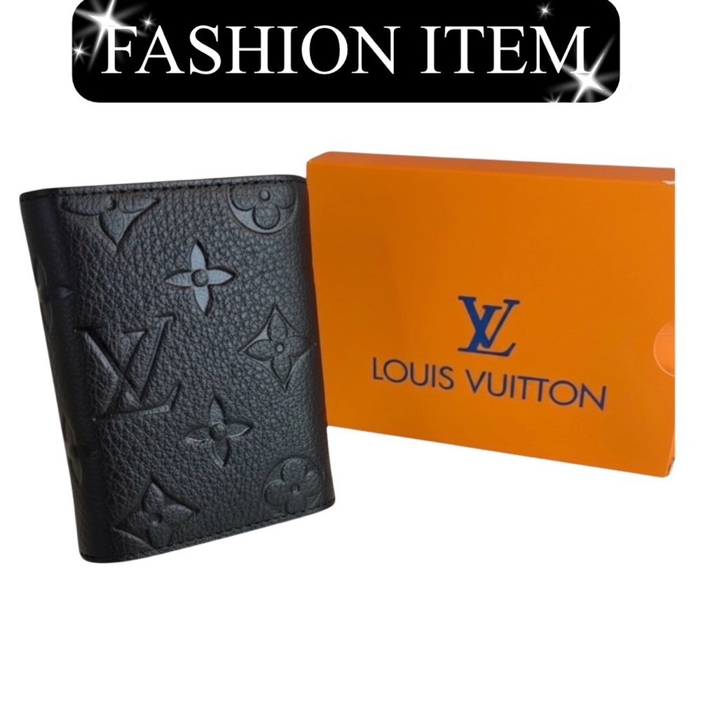CARD HOLDER: Black Monogram, NIB